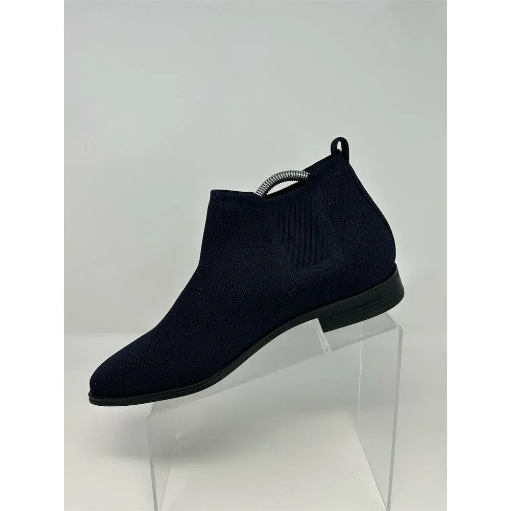 VIVAIA Ryan Pro Chelsea Ankle Boots Womens Navy Blue Square Toe Pull On Size 43